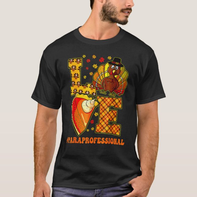 Camiseta Maestra Paraprofesional de Acción de Gracias Turqu (Anverso)