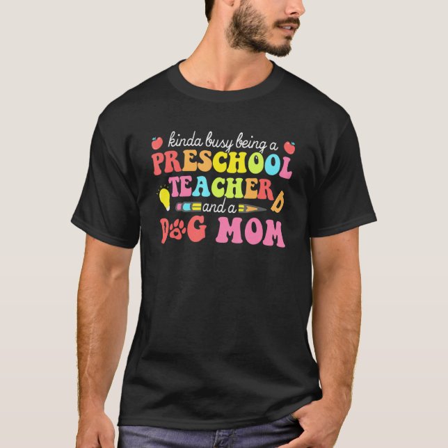 Camiseta Maestra preescolar cita a mamá Perro (Anverso)
