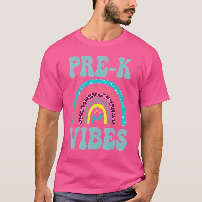 Camiseta Maestra Preescolar De Preescolar De Vibes De Prees (Anverso)
