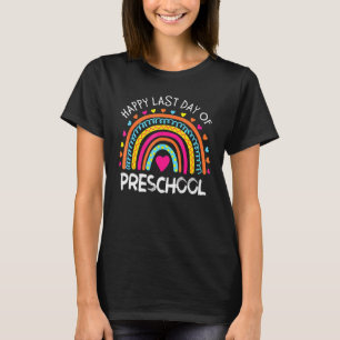 Camiseta Maestra Preescolar Leopardo Arcoiris El Último Día
