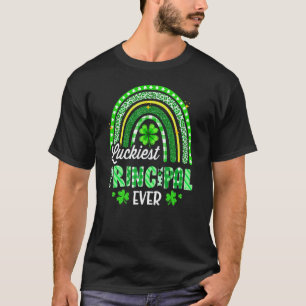 Camiseta Maestra principal más afortunada jamás Arcoíris dí