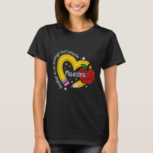 Camiseta Maestra Profesora De Español De Regreso A La Escue