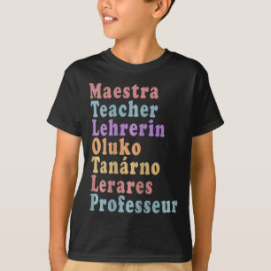 Camiseta Maestra Profesora - Nombres de Maestros en Diferen