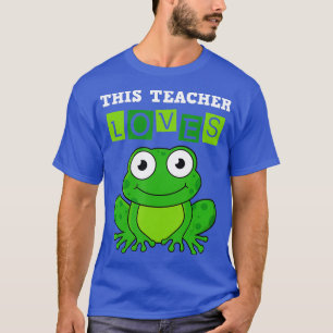 Camiseta Maestra Rana Verde Escuela Primaria de Jardines de