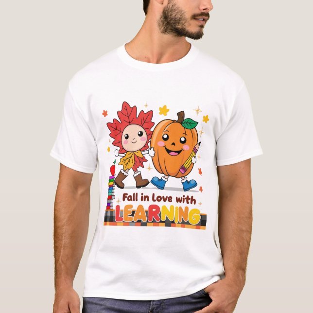 Camiseta Maestra retro cae en Png, se enamora de aprender (Anverso)