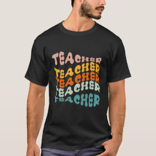 Camiseta Maestra Retro Colorful Elemental