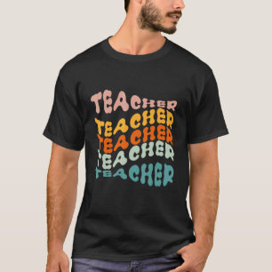 Camiseta Maestra Retro Colorful Elemental
