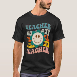 Camiseta Maestra Retro Daisy Colorful Elemental School Te