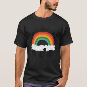Camiseta Maestra retro hippie anti bullying Rainbow Kindnes