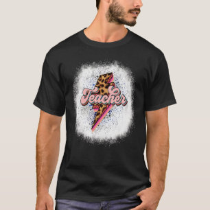 Camiseta Maestra Retro Lámpara Bleached Leopard Teac