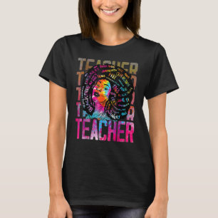 Camiseta Maestra retro Mes de Historia Negra Afro Reina Neg