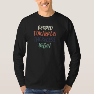 Camiseta Maestra Retro Retirada Colorida Dejó Empezar El Re