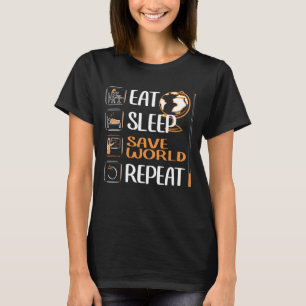 Camiseta Maestra salva al mundo. Escuela, lección, enseñanz