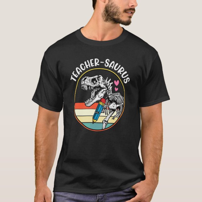 Camiseta Maestra Saurus Dinosaur Profesora Rex Enseñanza (Anverso)