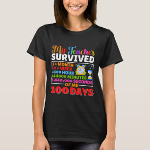 Camiseta Maestra Sobrevive 100 Días De Mí Diversión 100 Día