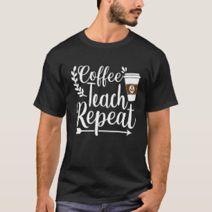Camiseta Maestra Spanish Teacher Cafecito Teach Repeat