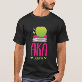 Camiseta Maestra Verde Apple AKA Educador Escuela Estudiant