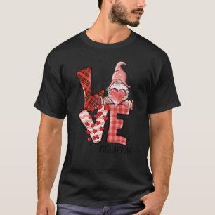 Camiseta Maestra Vida Amor Gnome El día de San Valentín Cut