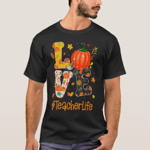 Camiseta Maestra Vida Amorosa Otoño Feliz Todos Ustedes Oto