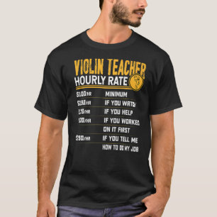 Camiseta Maestra violinista califica por hora de música vio