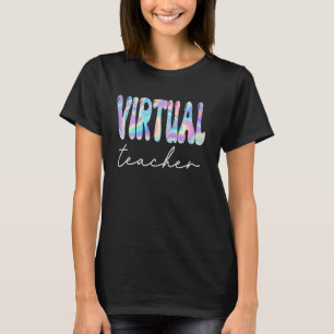 Camiseta Maestra virtual regresa a la escuela con mujeres