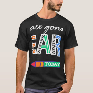 Camiseta Maestra Zebra Primer Día De La Escuela Todos Van A