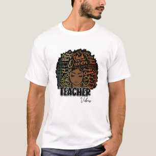 Camiseta Maestras afro retro de historia negra en el mes de