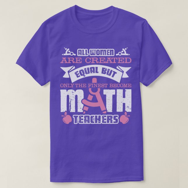 Camiseta Maestras de matemáticas: Las mejores mujeres se co (Diseño del anverso)