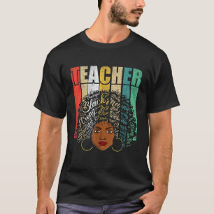 Camiseta Maestras de Melanin Negra vestirán a afroamericana