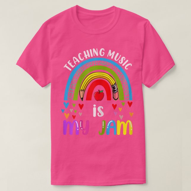 Camiseta Maestras De Vuelta A La Escuela De Arcoiris Enseña (Diseño del anverso)