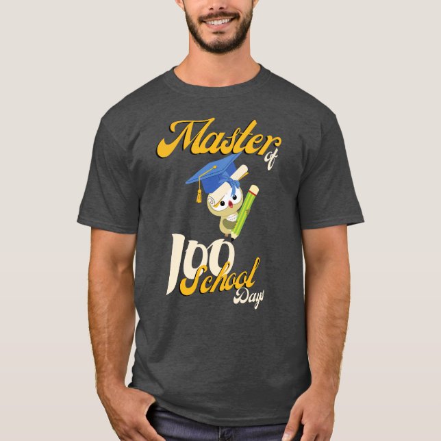 Camiseta Maestría De 100 Días Escolares Diversos 100 Días E (Anverso)