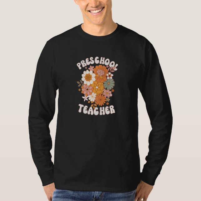 Camiseta Maestría de Preescolar Retro Groovy 2 (Anverso)