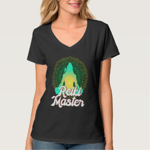 Camiseta Maestría de Reiki Chakra Espíritu de energía de cu