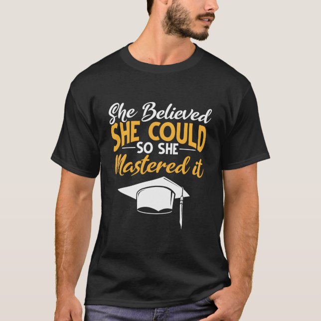 Camiseta Maestría En Estudios De Ti Maestría En Graduación  (Anverso)