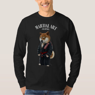 Camiseta Maestría En Judo Karate De Perro Shiba En Judogi N