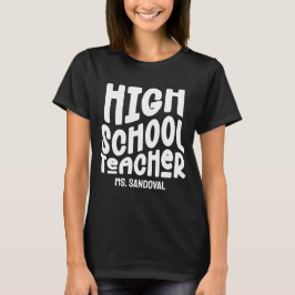 Camiseta Maestría en la escuela secundaria de texto blanco