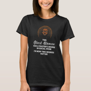 Camiseta Maestría en Maestría de la Reina Negra Msw Social 