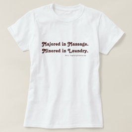 Camiseta Maestría en Masaje. Menor en lavandería.