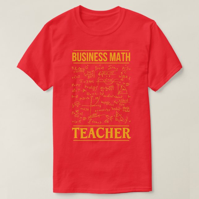 Camiseta Maestría en matemáticas empresariales (Diseño del anverso)