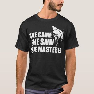 Camiseta Maestría Llegó y vio que se masturbaba con