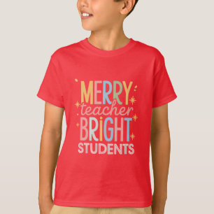 Camiseta Maestro Alegre Estudiantes Brillantes Navidad Dive