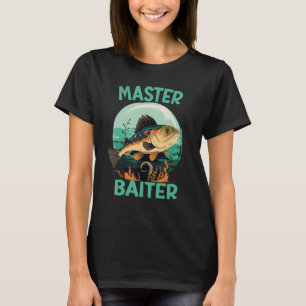 Camiseta Maestro Baiter Pescador Pescador Gracioso Ángulo d