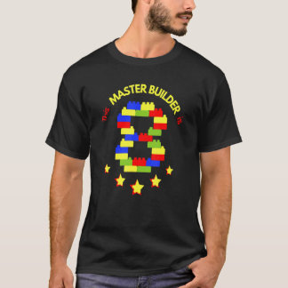 Camiseta Maestro Constructor Bloque Construcción Lindo Cump
