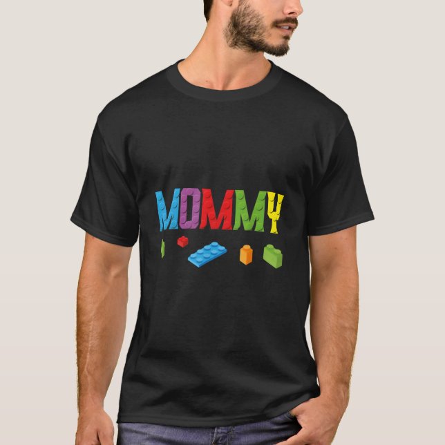 Camiseta Maestro Constructor Mamá Bloques De Construcción F (Anverso)