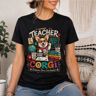 Camiseta Maestro Corgi: Caos Divertido en el Aula