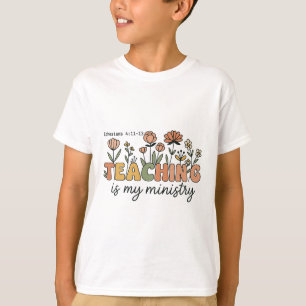 Camiseta Maestro Cristiano Enseñar Es Mi Ministerio Fe Bi