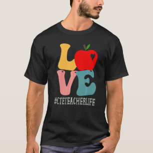 Camiseta Maestro Cte Ama Manzana Retro Groovy Lindo Regreso