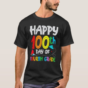 Camiseta Maestro de 100 días de escuela 100º día de 4º grad