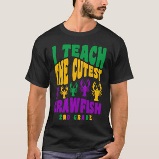 Camiseta Maestro de 2do Grado Mardi Gras Enseño los Langost