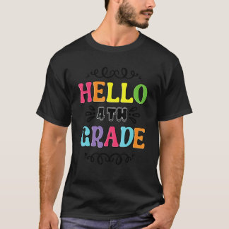 Camiseta Maestro de 4to Grado Hola Cuarto Grado